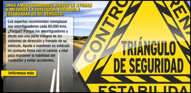 MONROE AMORTIGUADORES Y STRUTS: Sea inteligente. ¡Pida una inspección del Triángulo de Seguridad hoy mismo!